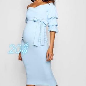 Blue maternity dress